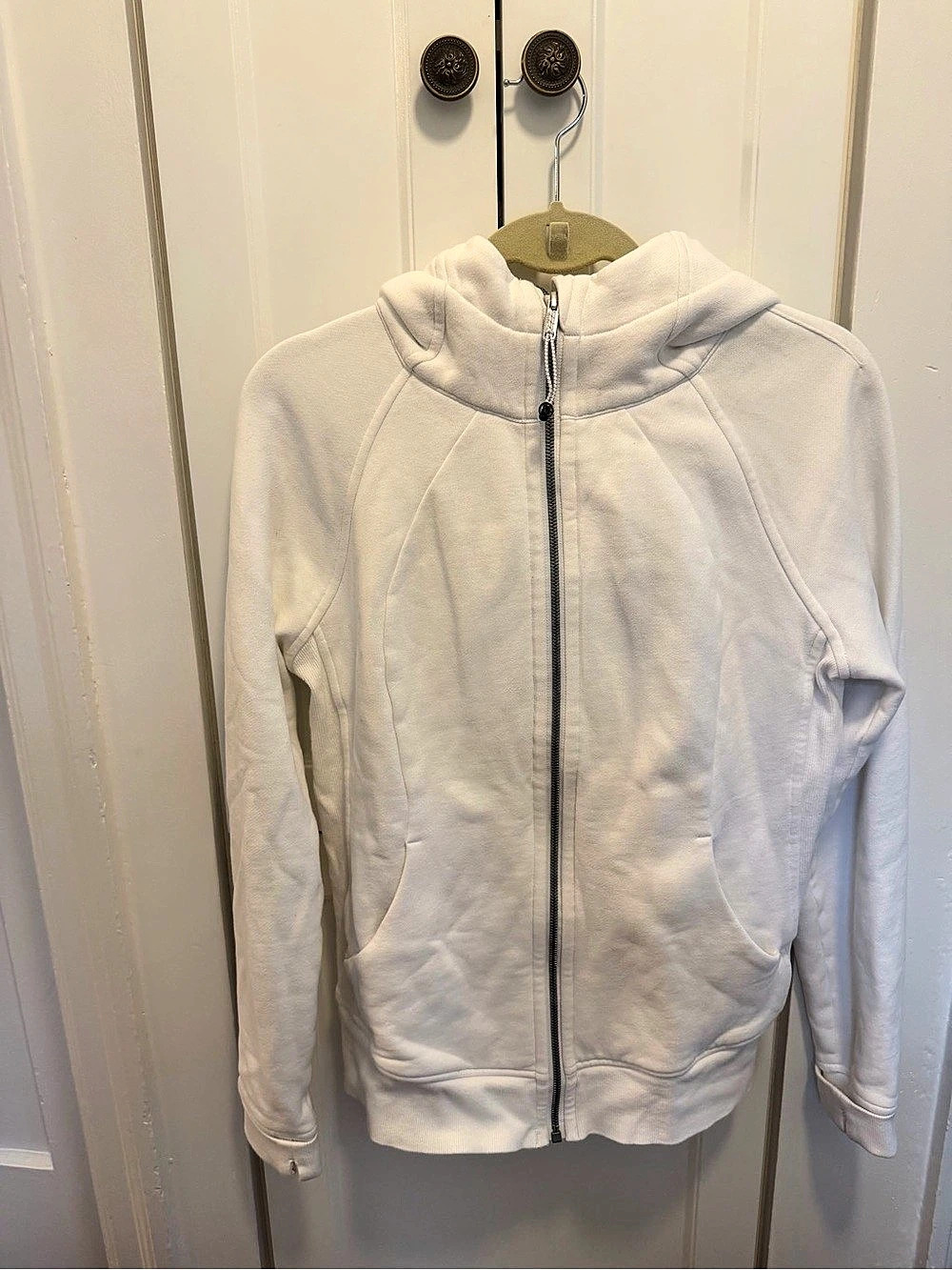 Lululemon Hooded Scuba White Zip-Up Hoodie